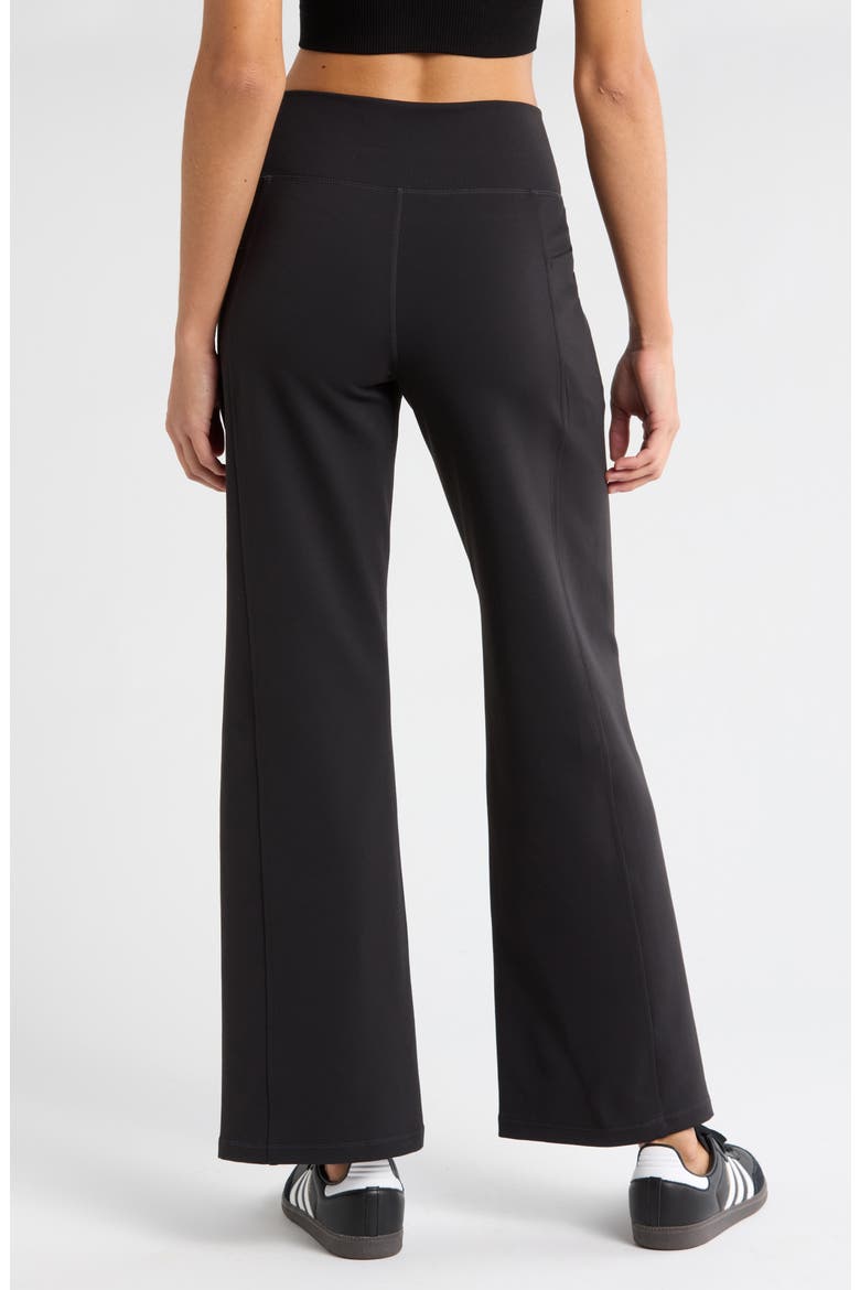 Zelfit High Waist Wide Leg Pocket Pants, Alternate, color, BLACK