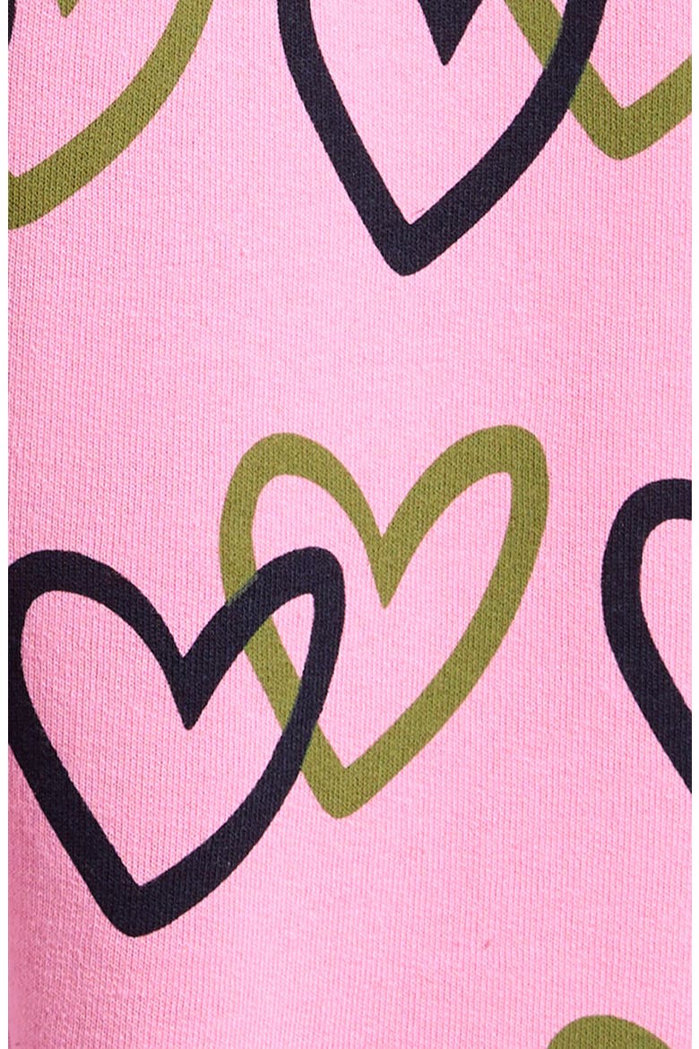 Kids' Heart Print Sweatpants, Alternate, color, BONBON/MULTI