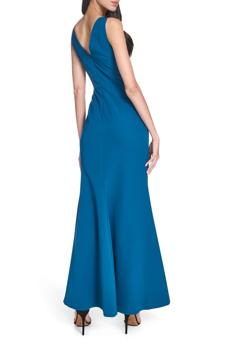 Laguna Ruffle Mermaid Gown, Alternate, color, PEACOCK