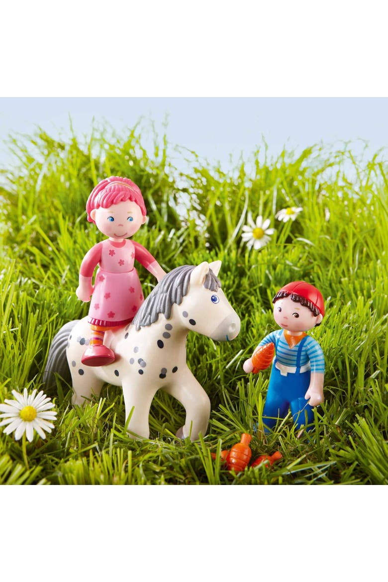 Little Friends Horse Pippa - 4.5" Dapple Grey Mare Toy Figure, Alternate, color, White Multi