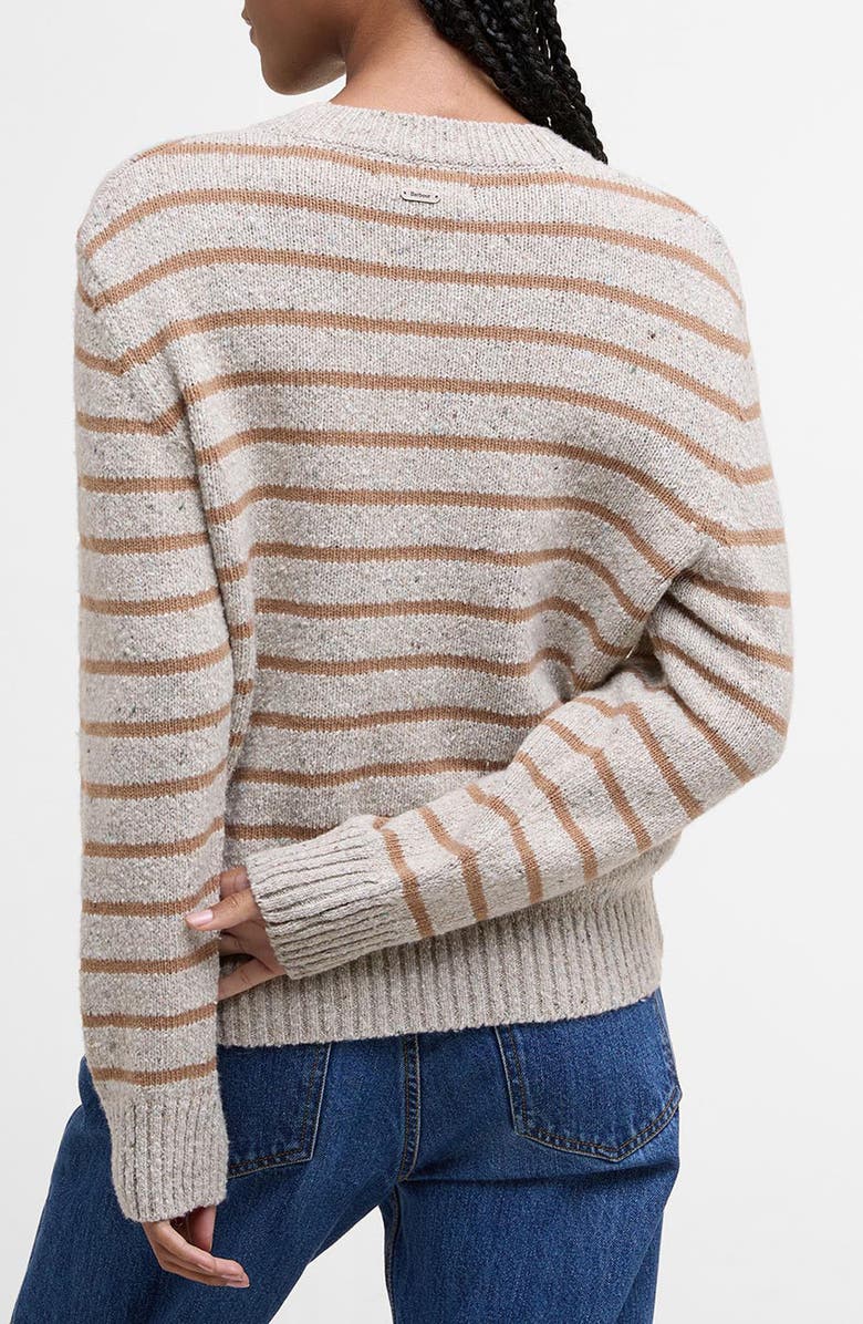 Barbour Claydon Stripe Wool Blend Sweater, Alternate, color, Oatmeal Stripe