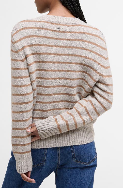 Barbour Claydon Stripe Wool Blend Sweater In Gray
