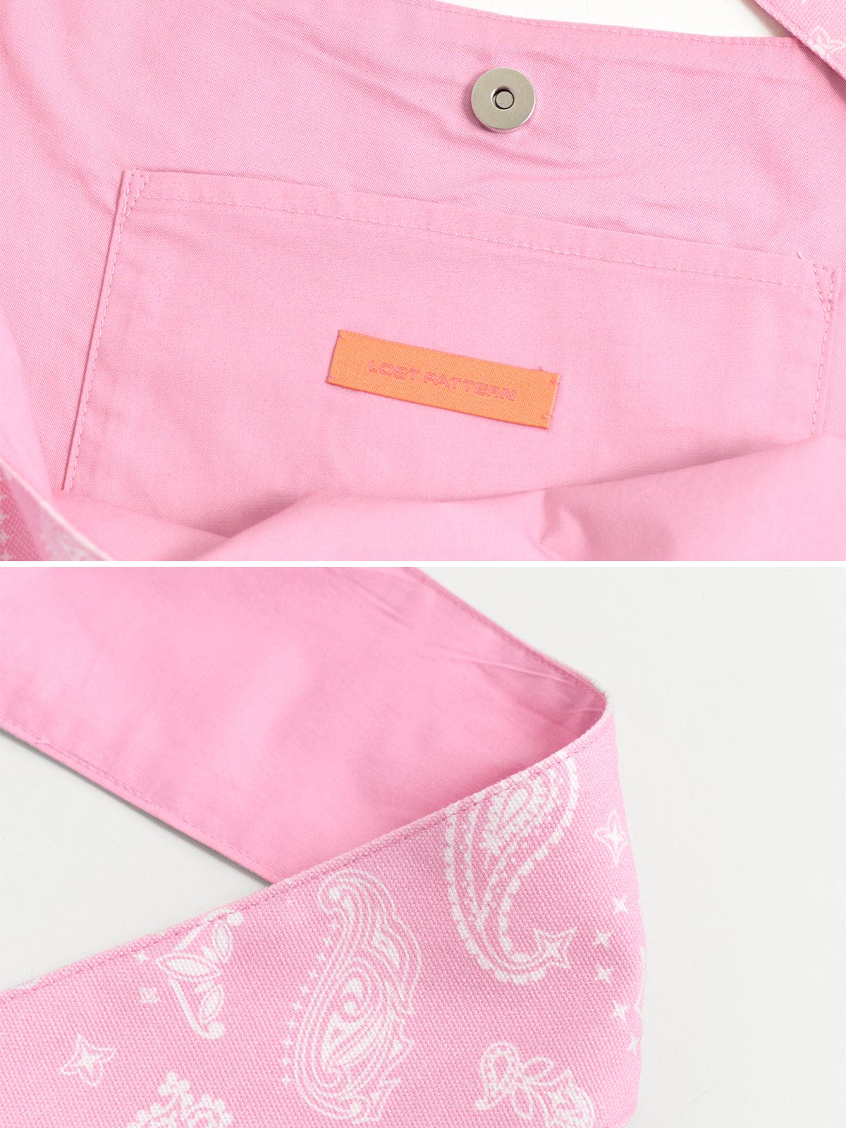 Lost Pattern "Paisley" Cotton Hobo Shoulder Bag, Alternate, color, Powder Pink