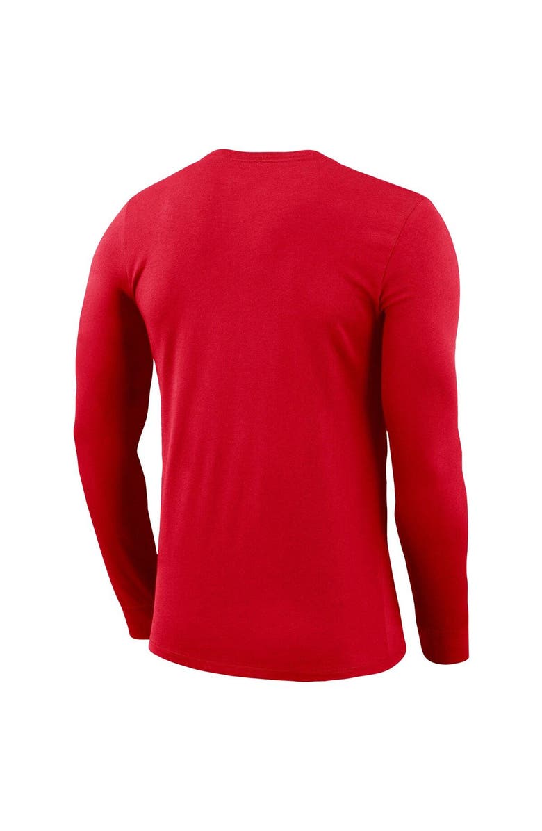 Nike Men's Nike Red Ohio State Buckeyes Basketball Icon Legend Performance Long Sleeve T-Shirt, Alternate, color,