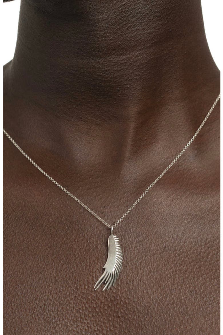 Vulture Wing Necklace, Alternate, color, Silver