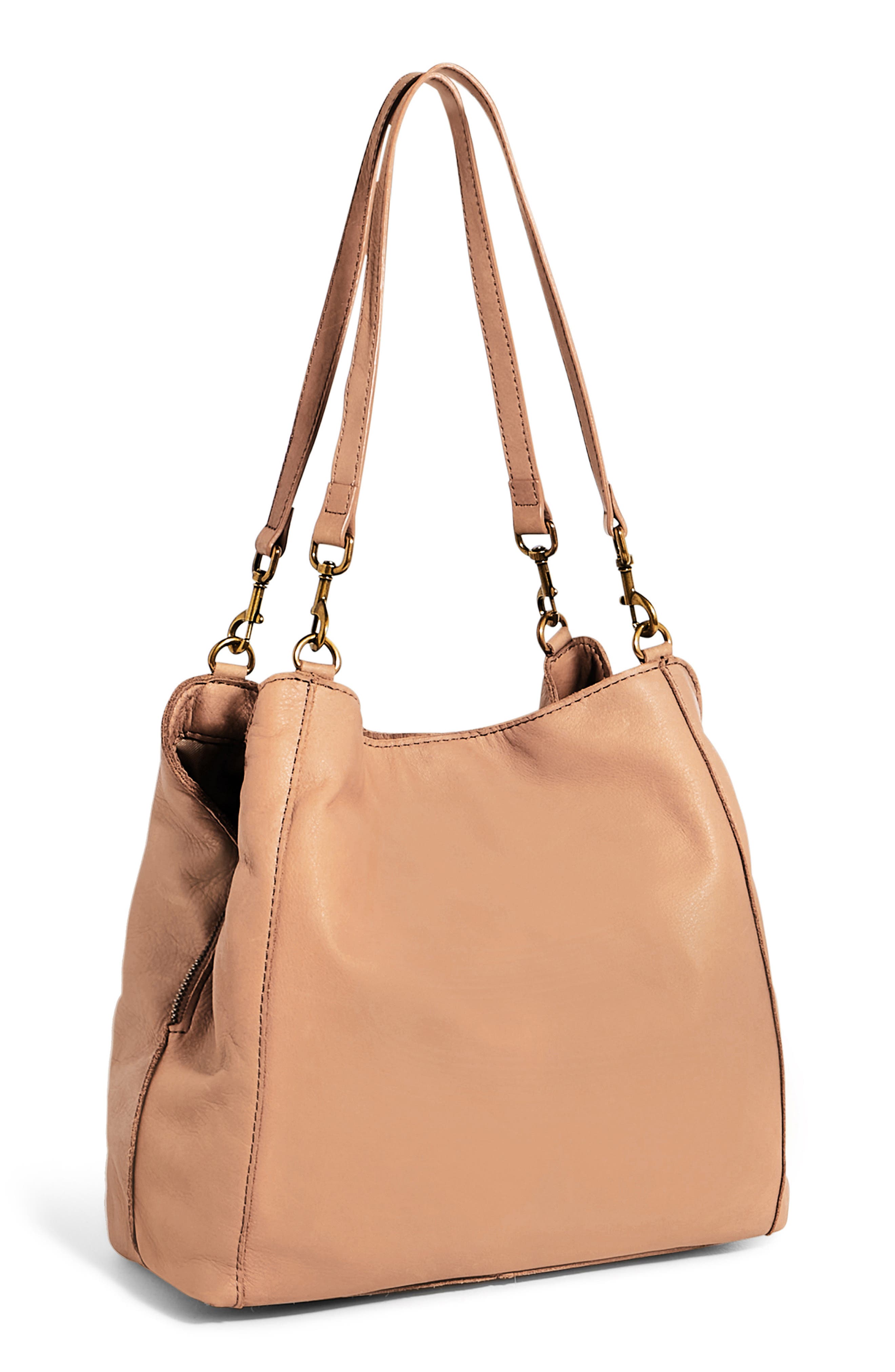 Austin Leather Bucket Bag, Alternate, color, NUTMEG SMOOTH