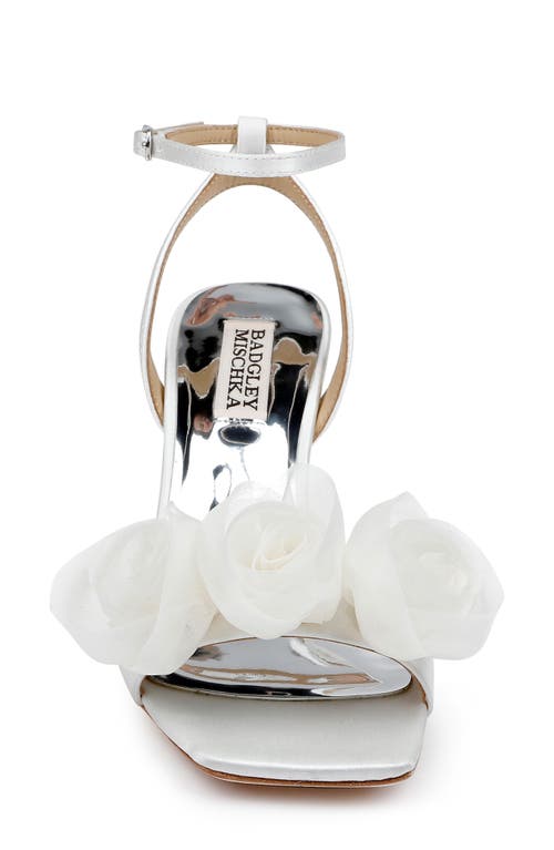 Shop Badgley Mischka Collection Carli Rose Square Toe Sandal In Soft White