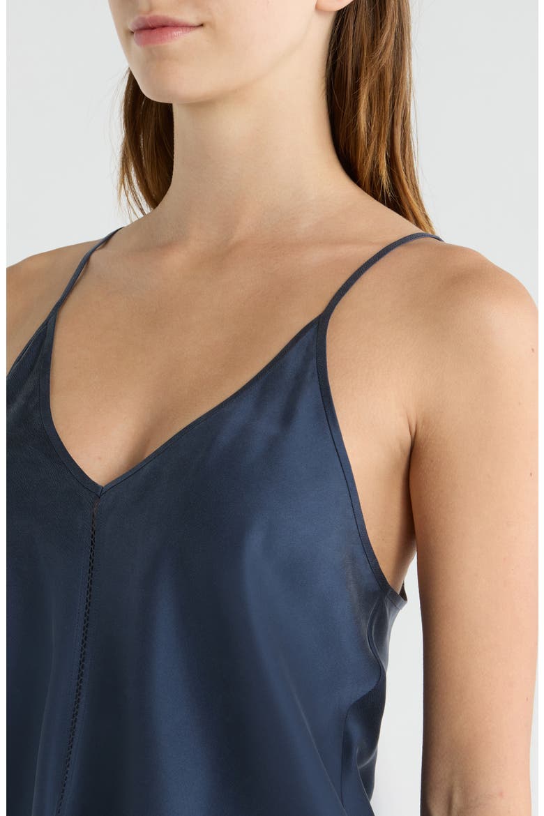 Ladder Stitch Washable Silk Camisole, Alternate, color, DEEP BLUE