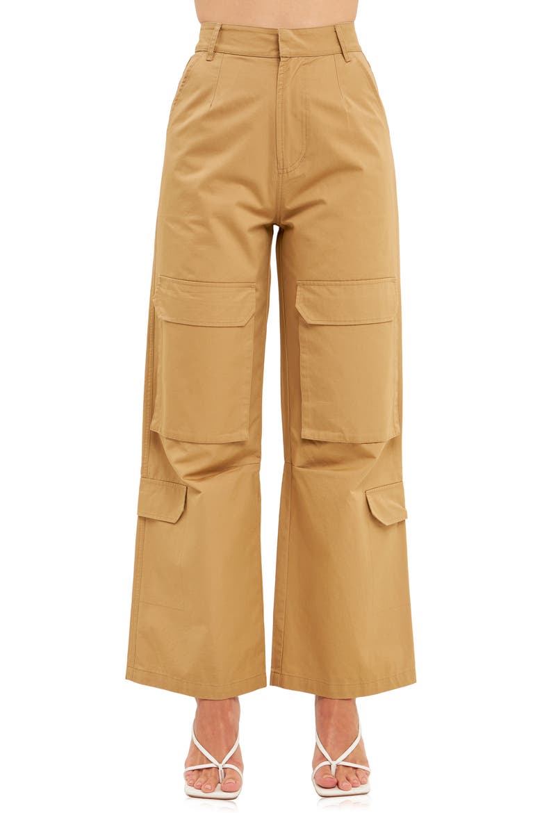 Wide Leg Cargo Pants, Alternate, color, CAMEL