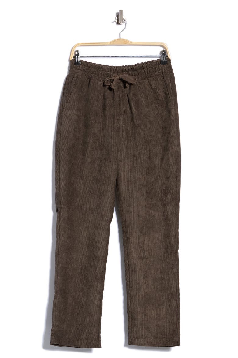 Corduroy Pull-On Joggers, Main, color, BROWN