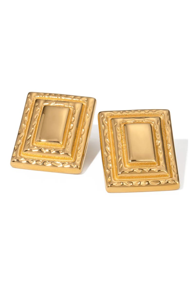 Veronica Stud Earrings, Main, color, GOLD