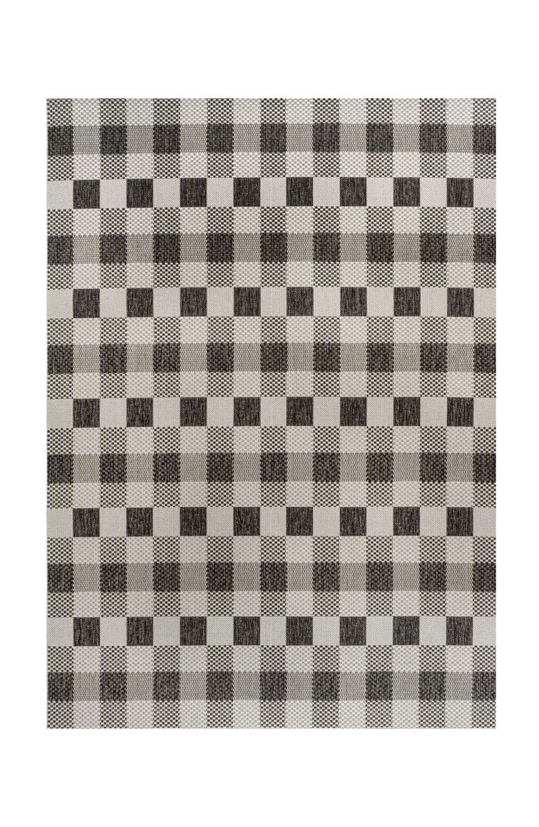 JONATHAN Y Darcy Traditional Geometric Bold Gingham Indoor/Outdoor Area Rug, Alternate, color, Black/Cream