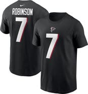 Nike Men's Nike Bijan Robinson Black Atlanta Falcons 2023 NFL Draft First Round Pick Player Name & Number T-Shirt