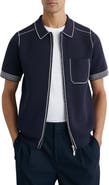 Reiss Blake Piped Zip Shirt