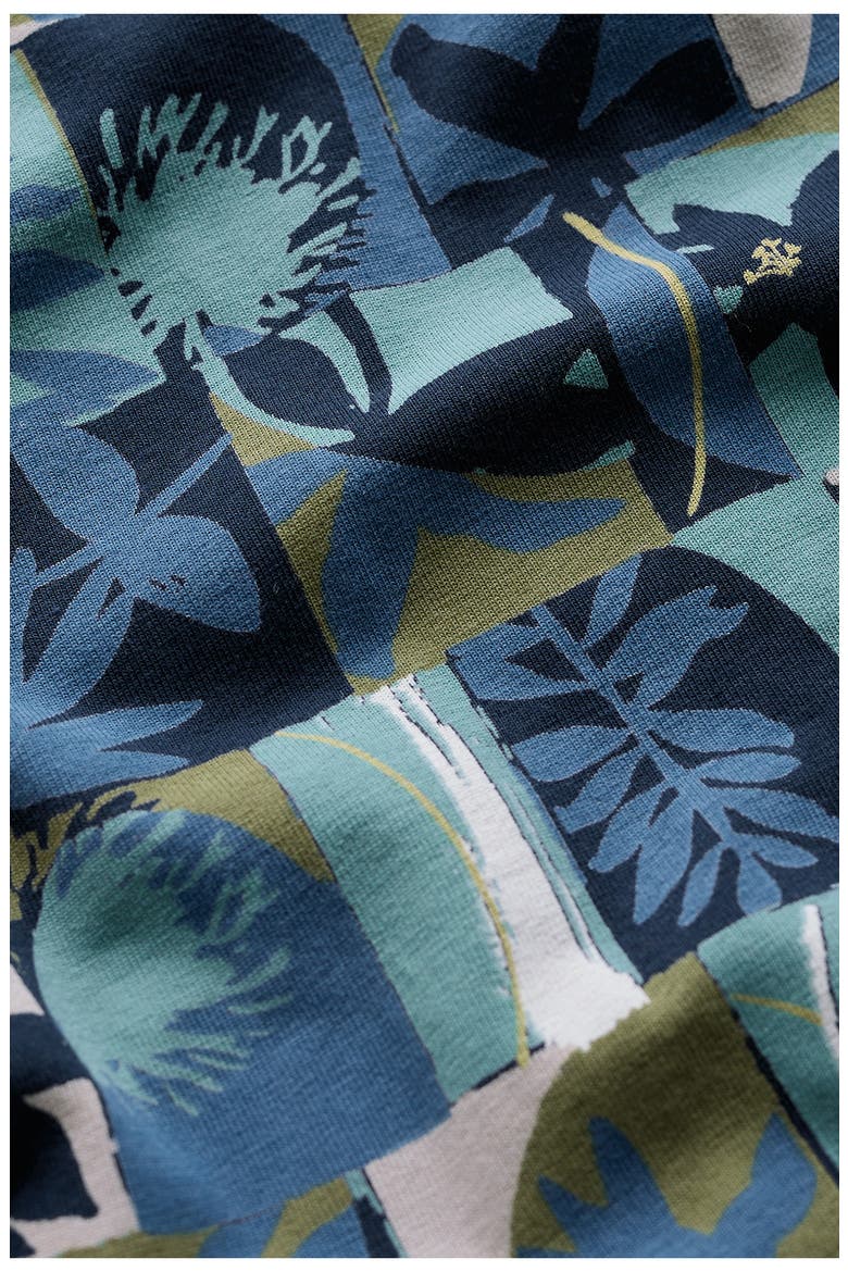 Veronica Floral Stretch Organic Cotton Midi Dress, Alternate, color, FLORAL SPLICE SARDINE