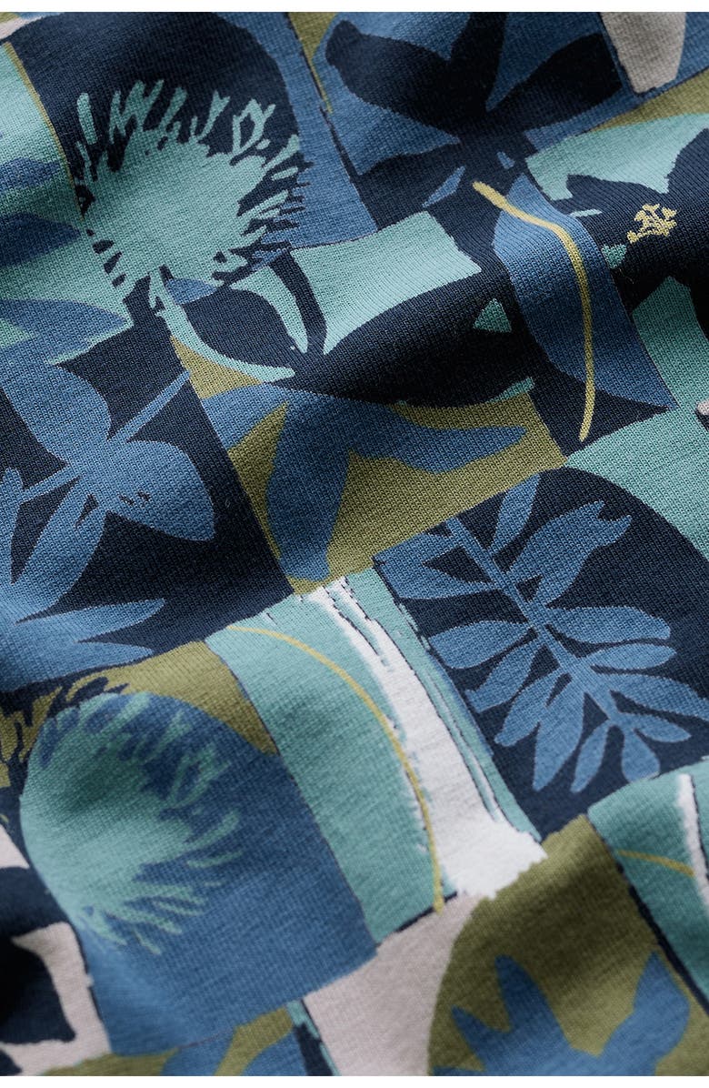 Seasalt Cornwall Veronica Floral Stretch Organic Cotton Midi Dress, Alternate, color, Floral Splice Sardine