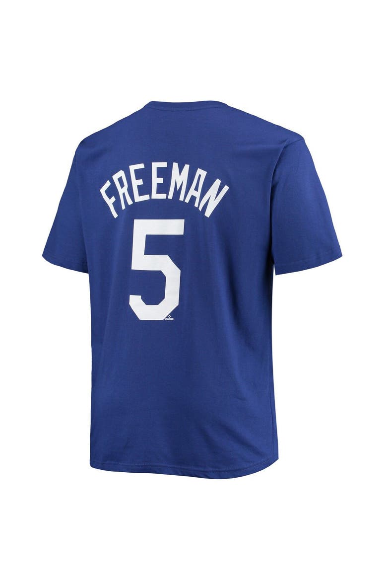 Men's Freddie Freeman Royal Los Angeles Dodgers Big & Tall Name & Number T-Shirt, Alternate, color, Royal