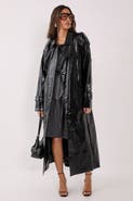 NASTY GAL High Shine Trench Coat