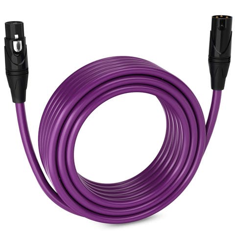 50 ft Balanced XLR Cable, Male to Female, 3 Pin Microphone Cable