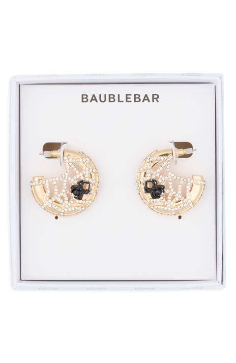 Spider Web Hoop Earrings