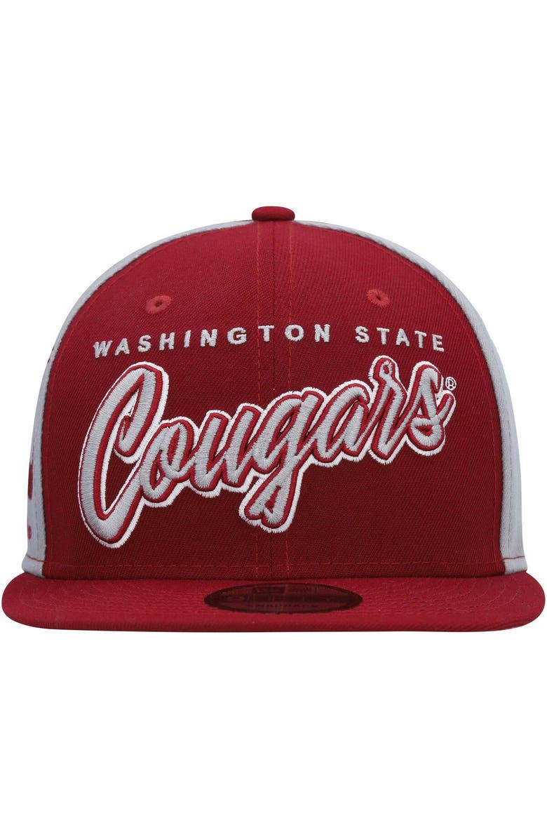 New Era Men's New Era Crimson Washington State Cougars Outright 9FIFTY Snapback Hat, Alternate, color, Crimson