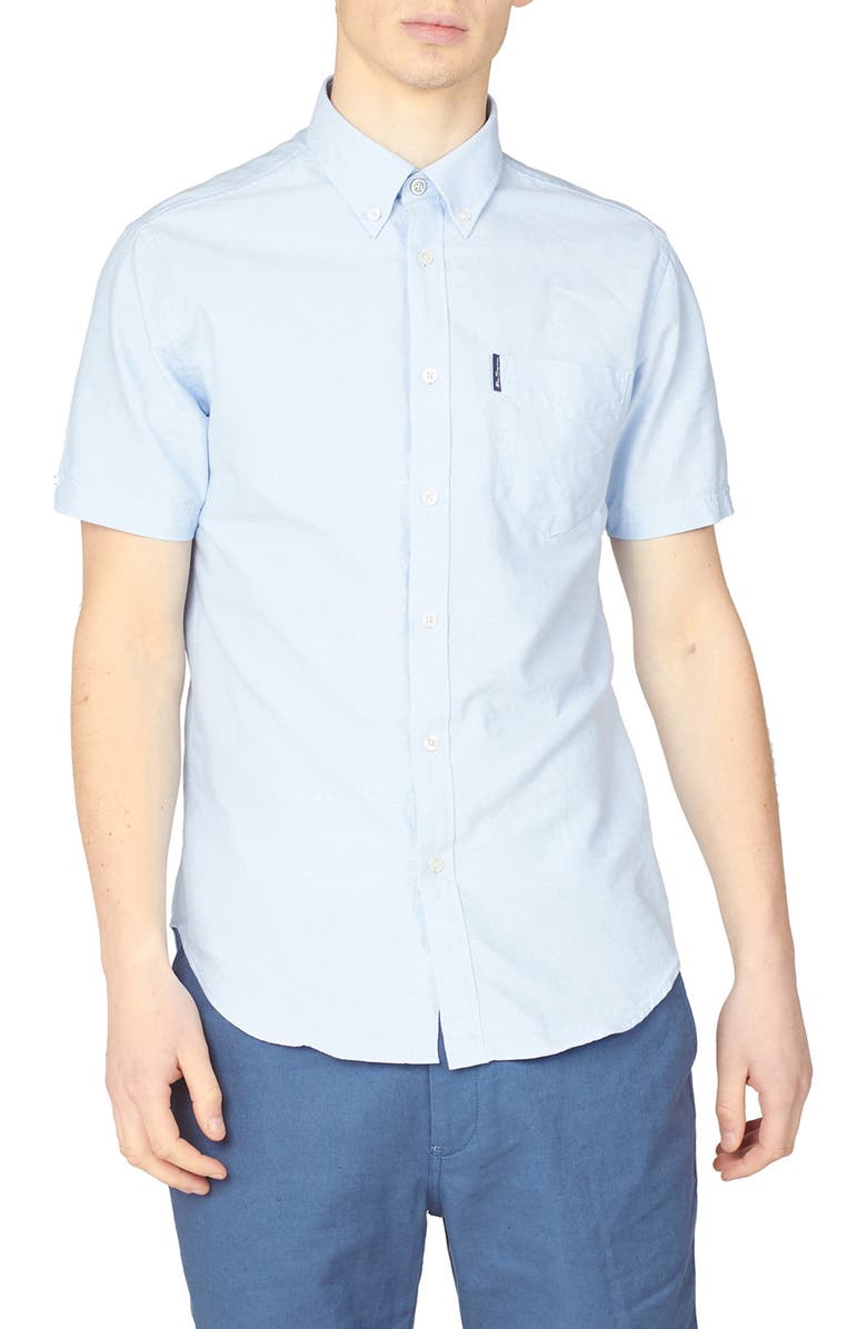 Ben Sherman Signature Short Sleeve Oxford Button-Down Shirt, Main, color,