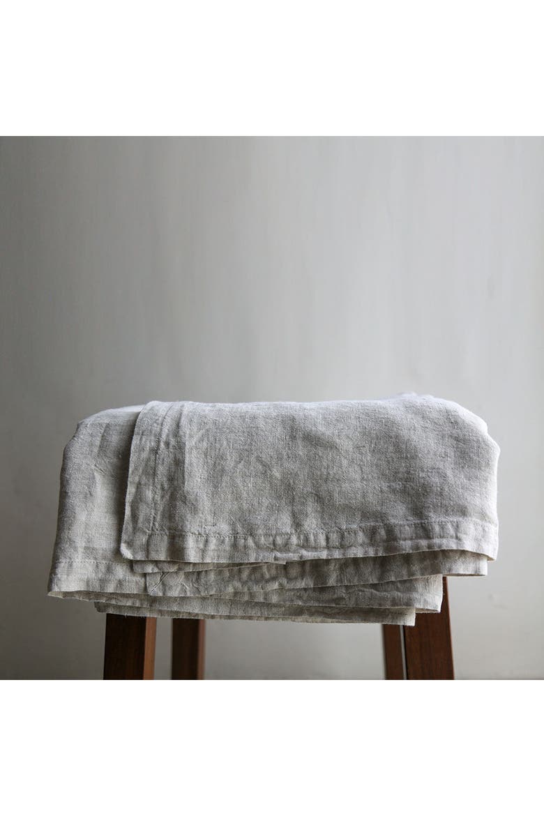 Natural Linen Tablecloth, Alternate, color, Earth tones