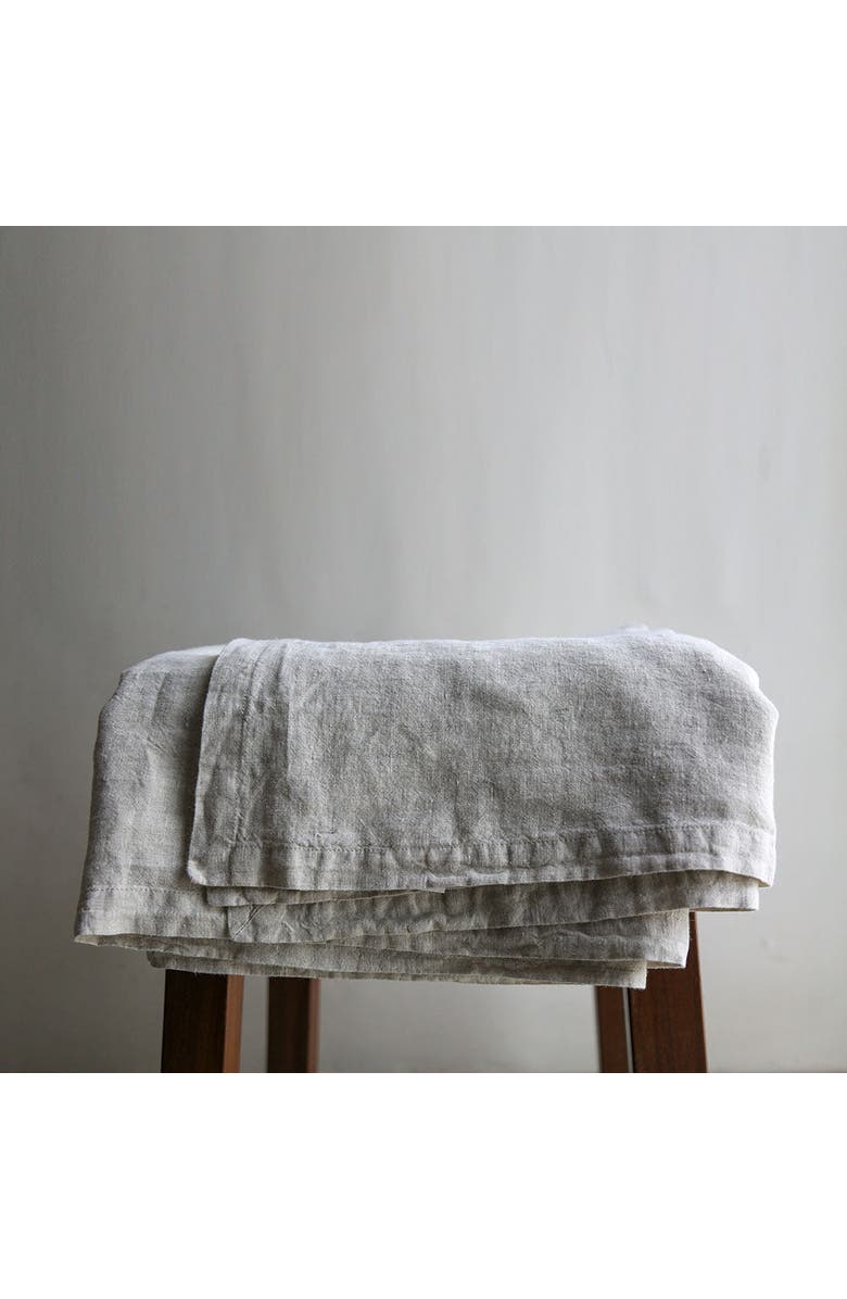 CG Hunter Natural Linen Tablecloth, Alternate, color, Earth Tones