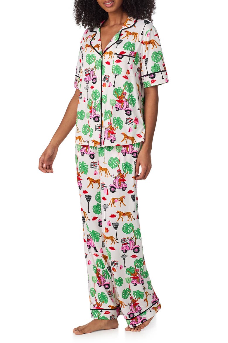 Printed Pajamas, Alternate, color, WHITE/ PRINT