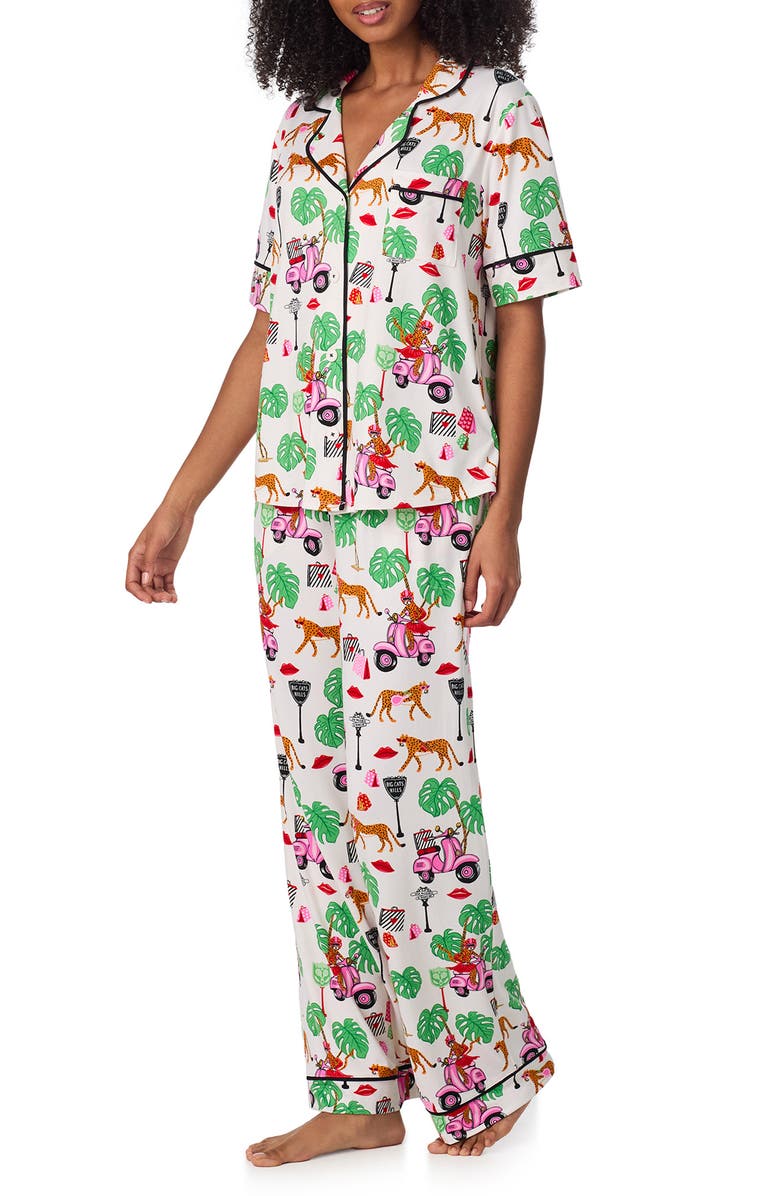 Room Service Pjs Printed Pajamas, Alternate, color, White/ Print