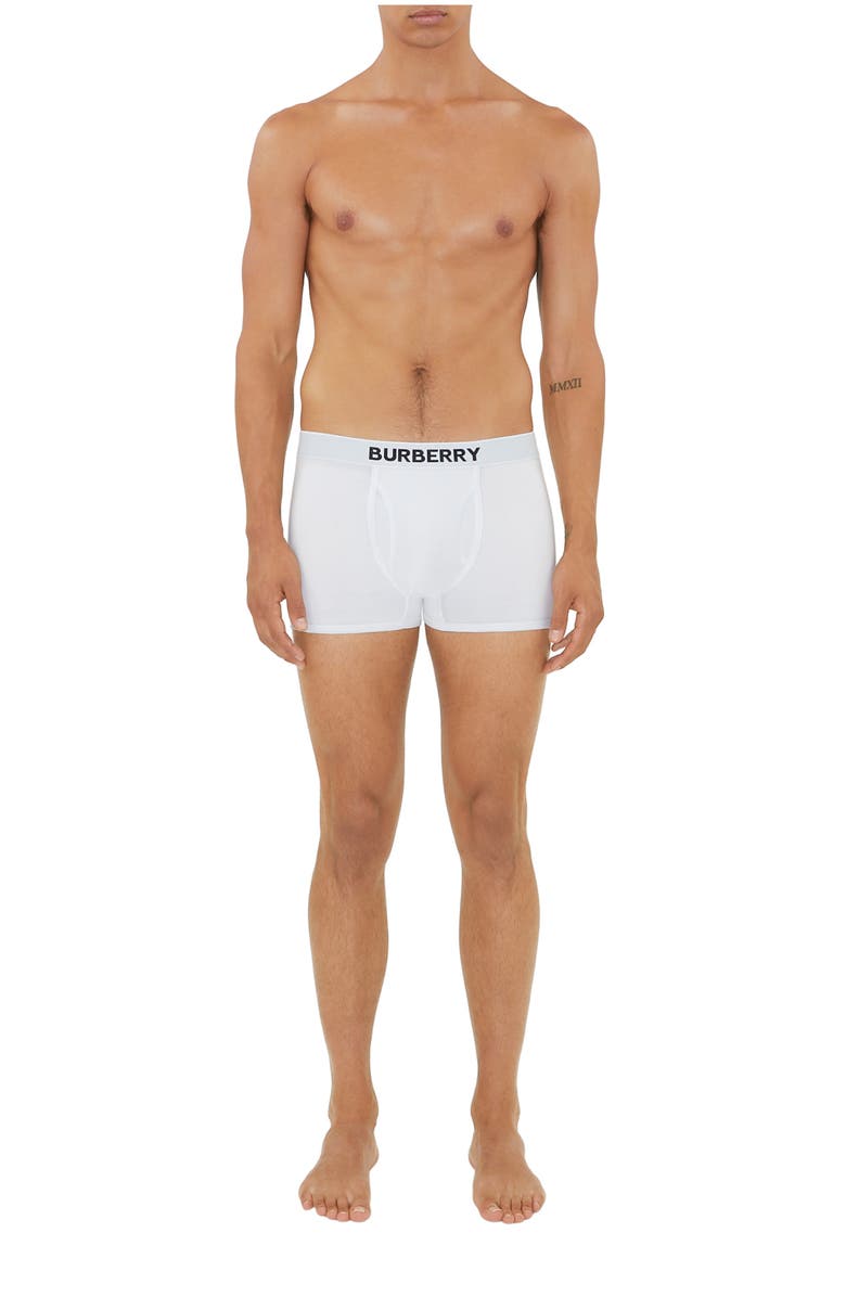 Burberry Cotton Boxer Shorts, Main, color, White
