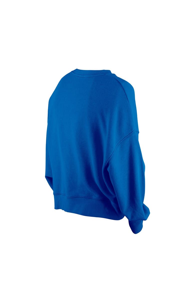 New Era Women's New Era Blue Dallas Mavericks Boxy Throwback Mineral Wash Sweatshirt, Alternate, color, Blue