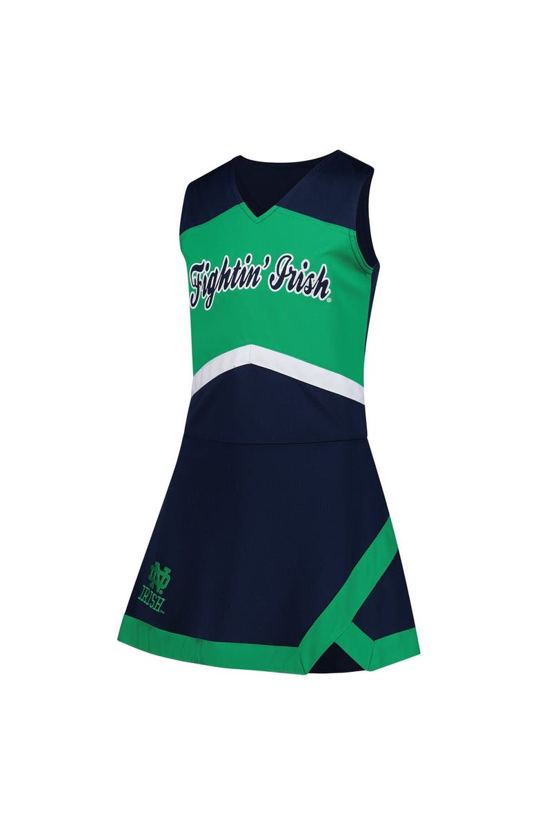 Outerstuff Girls Youth Navy Notre Dame Fighting Irish Cheer Captain Jumper Dress, Alternate, color,