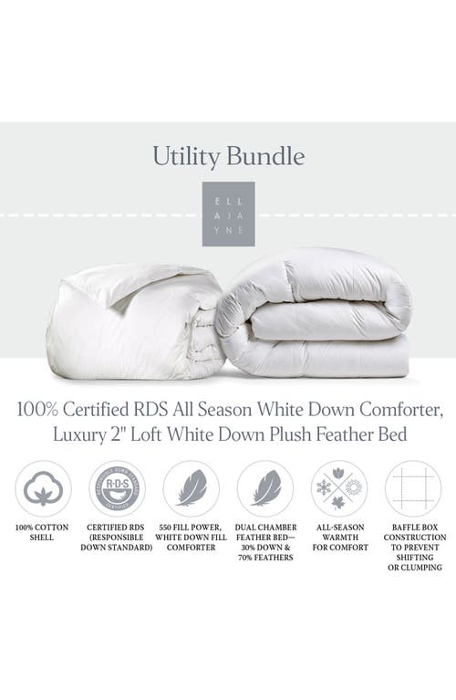 Ella Jayne Home Luxurious All Season 550 Fill Power Down Comforter In White