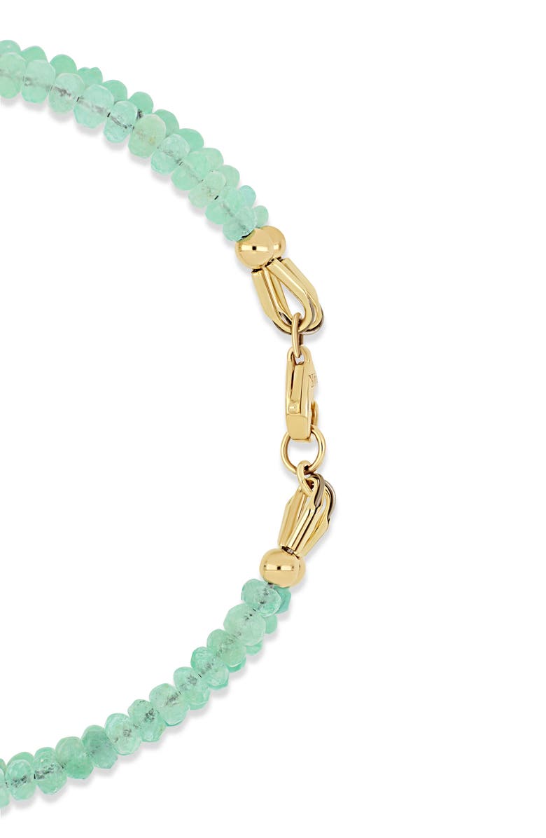 Bony Levy 14K Gold Iris Emerald Beaded Line Bracelet, Alternate, color, Yellow Gold