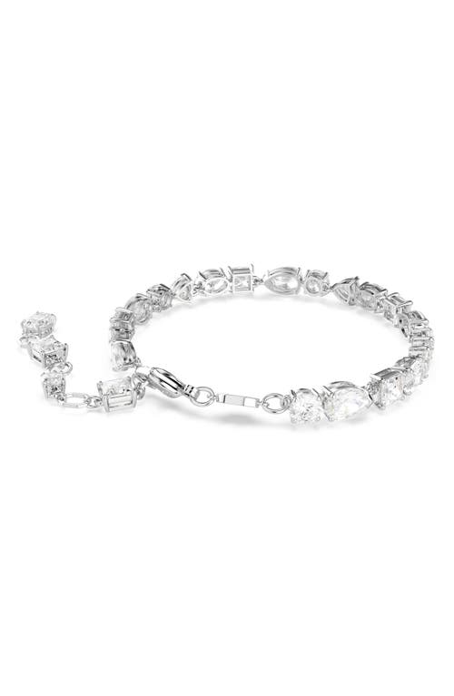 Swarovski Mesmera Mixed Cuts Rhodium Plated Bracelet In Metallic