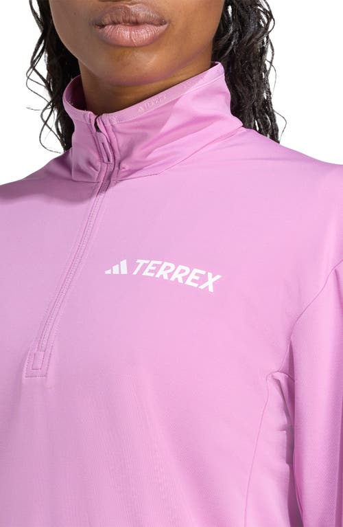 Adidas Originals Adidas Climawarm Fleece Half Zip Sweatshirt In Pink