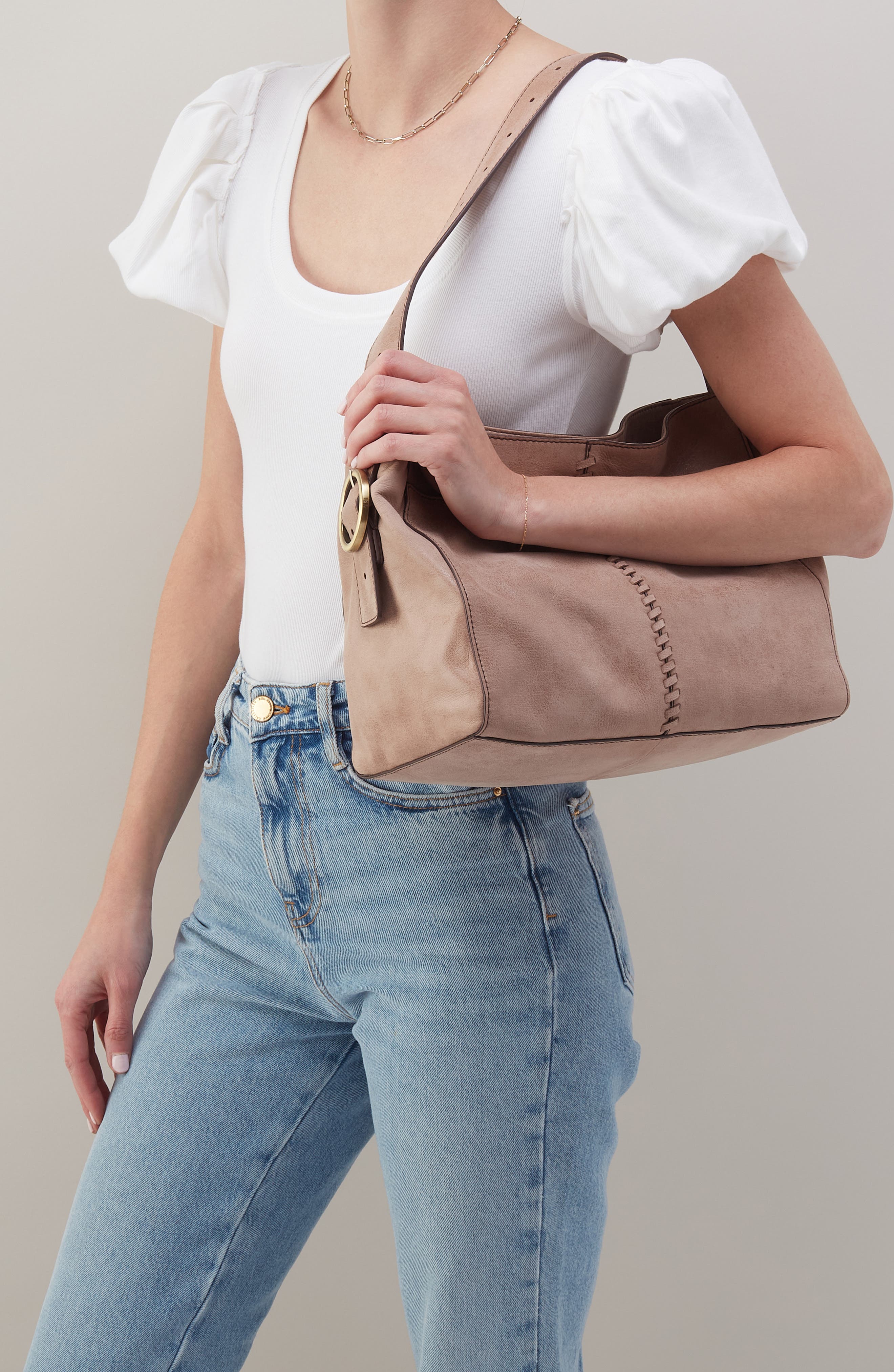 HOBO Render Leather Shoulder Bag, Alternate, color, 