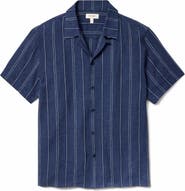 Bonobos Riviera Stripe Linen Blend Camp Shirt