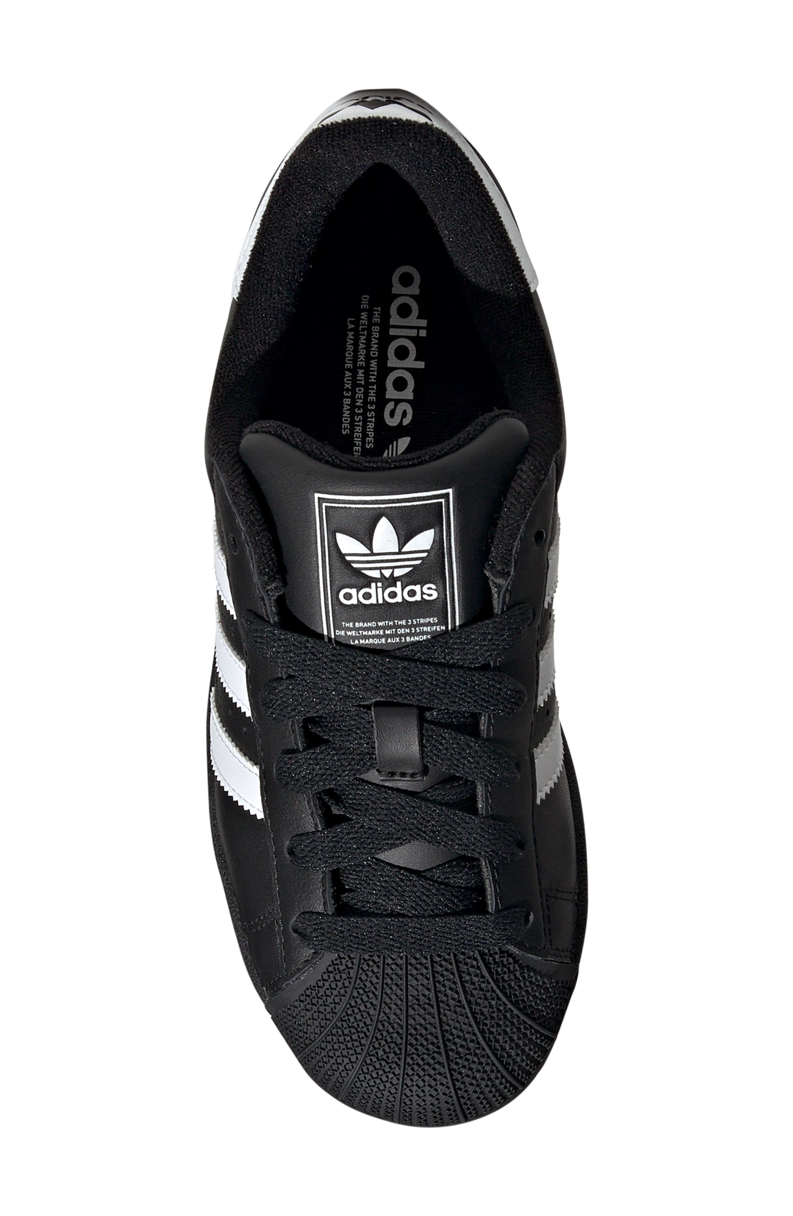 adidas Kids' Superstar Sneaker, Alternate, color, Black/ White Superstar Logo