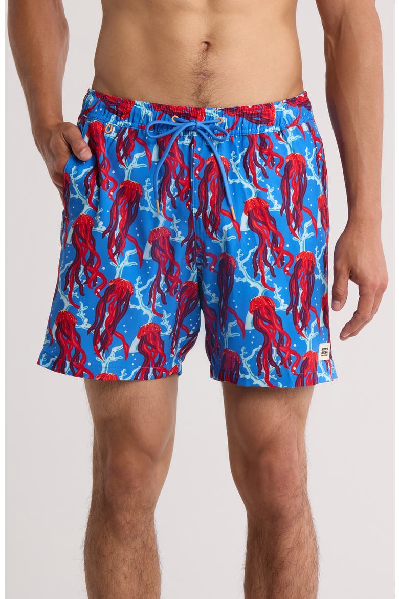 Under the Sea Swim Trunks, Main, color, PALACE BLUE