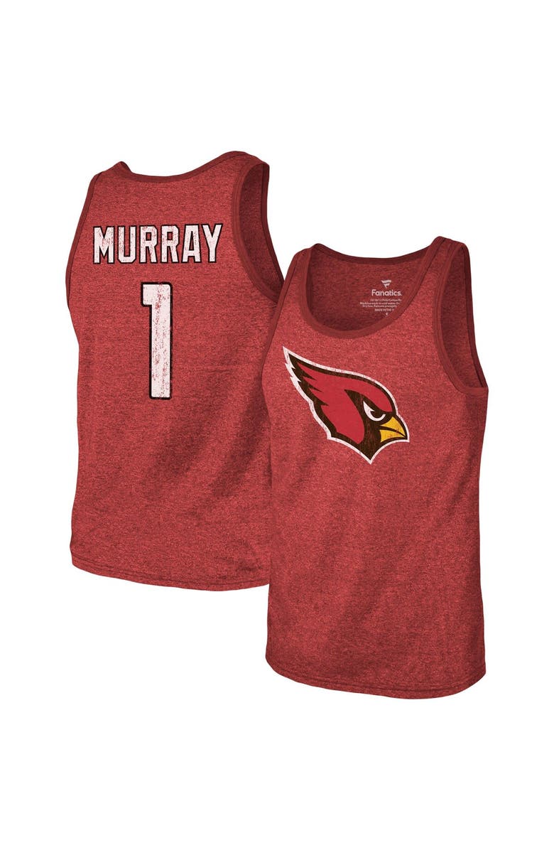 Majestic Threads Men's Fanatics Branded Kyler Murray Cardinal Arizona Cardinals Name & Number Tri-Blend Tank Top, Main, color,