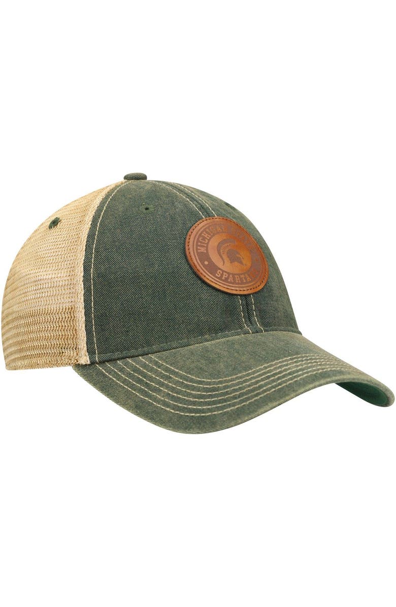 LEGACY ATHLETIC Men's Green Michigan State Spartans Target Old Favorite Trucker Snapback Hat, Alternate, color, 