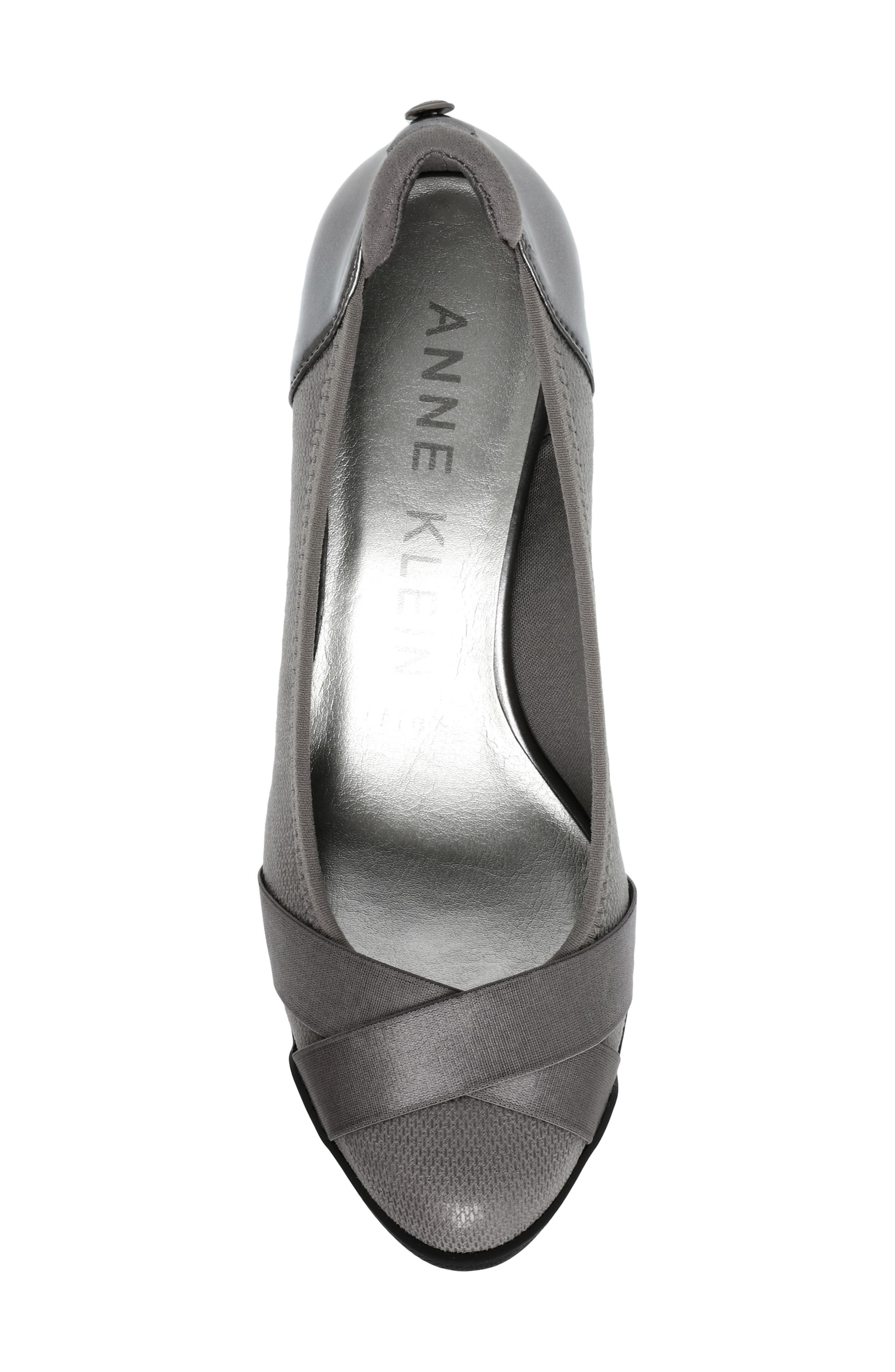 Anne Klein Timeout Wedge Pump, Alternate, color, Pewter