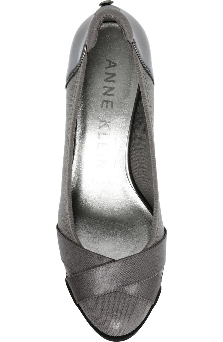 Anne Klein Timeout Wedge Pump, Alternate, color, Pewter