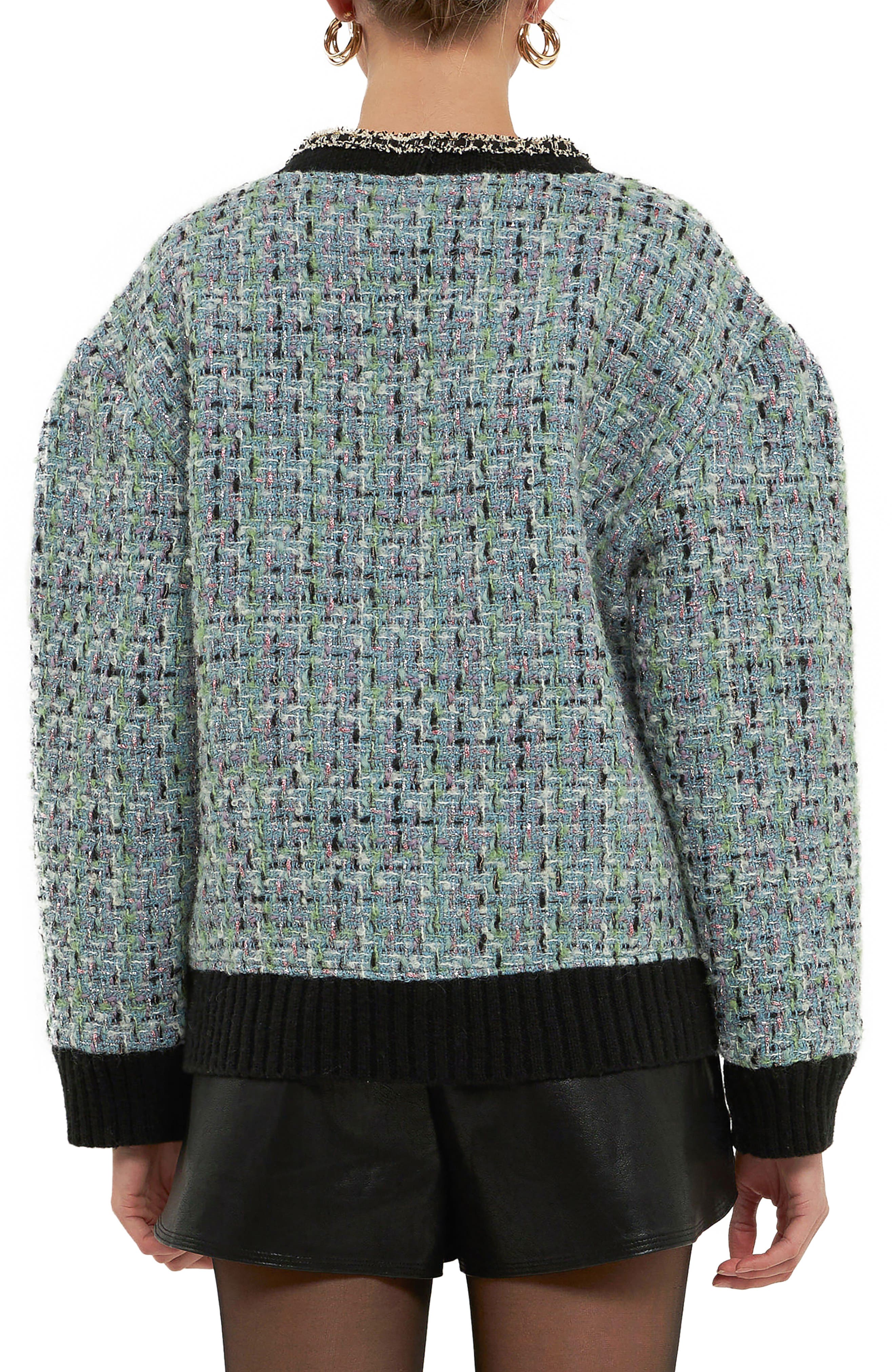 Premium Boucle Wool Blend Cardigan - image 2