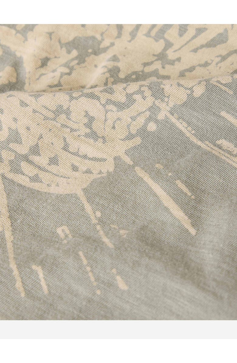 John Varvatos Raw Edge Shoulder Detail Graphic T-Shirt, Alternate, color, Light Olive