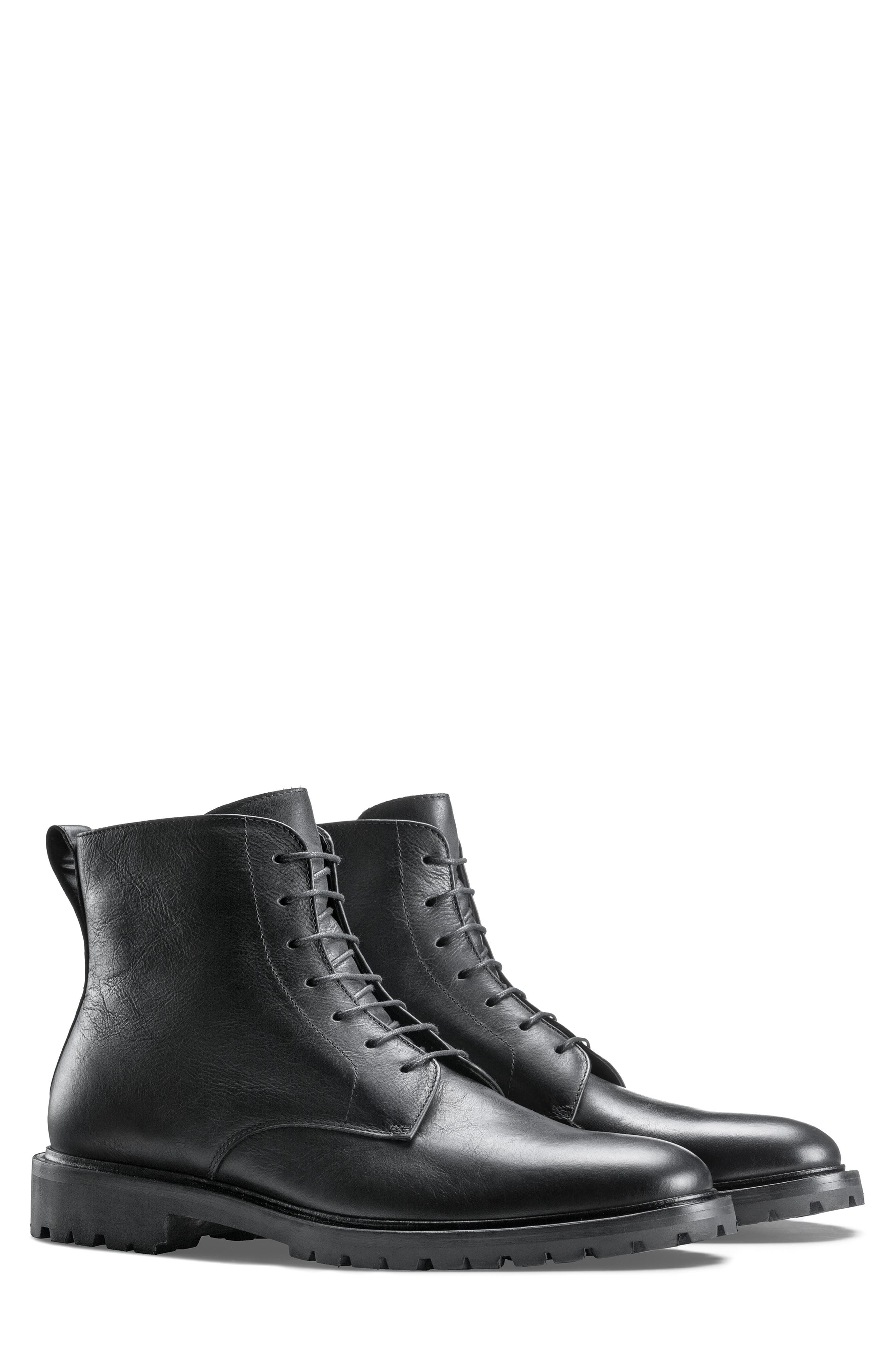 Bergamo Lace-Up Boot, Main, color, NERO