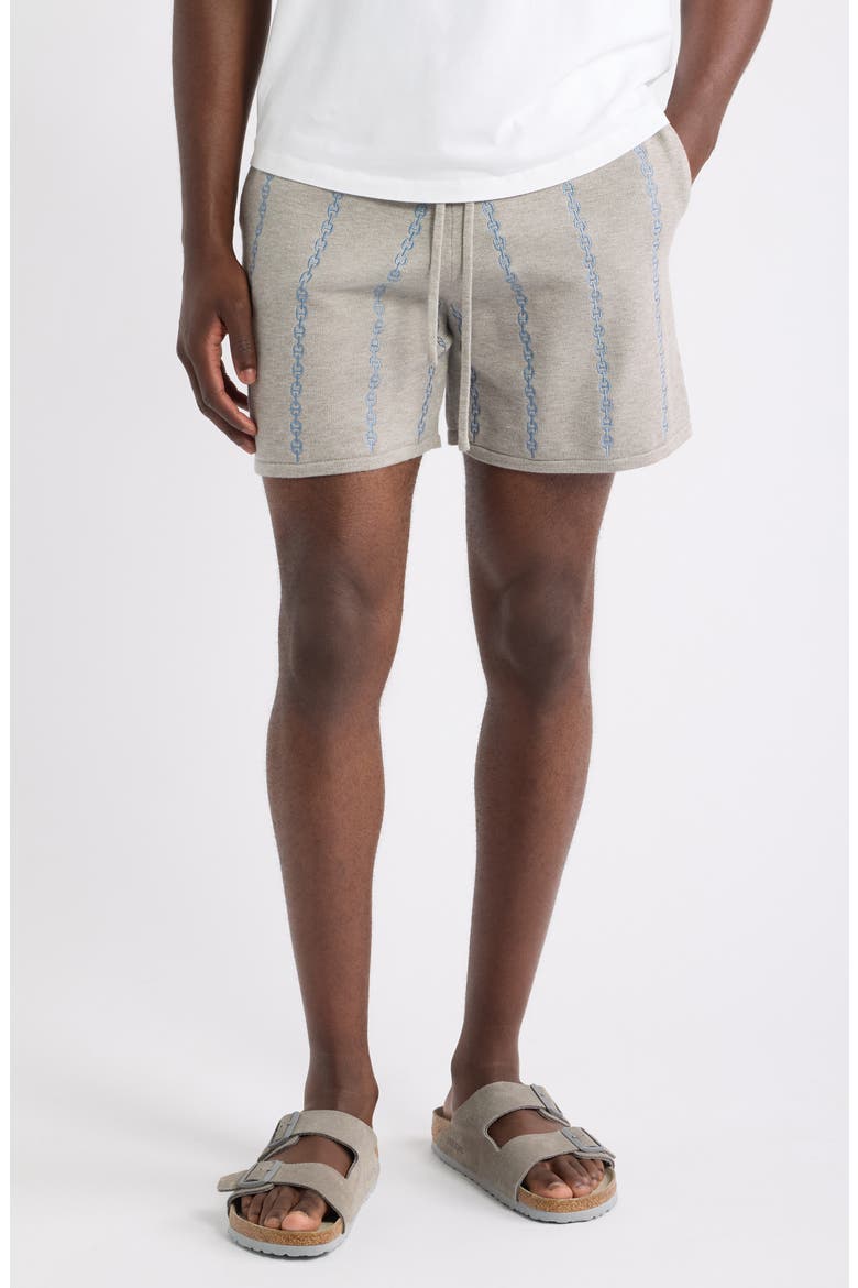 Rode Stripe Shorts, Main, color, GRAY