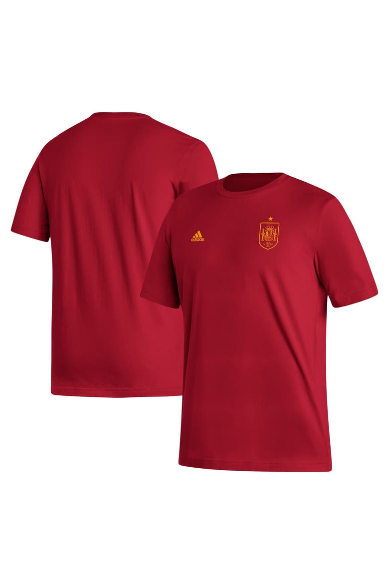 Men's adidas Red Spain National Team Crest T-Shirt, Main, color, Red